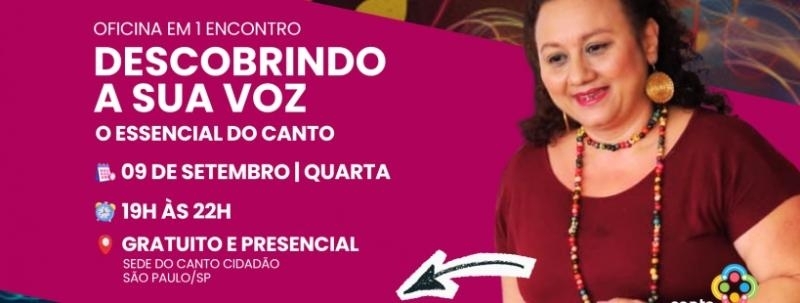 CantoEduca PRESENCIAL | Descobrindo a sua voz: O essencial do canto, com Alessandra Cino