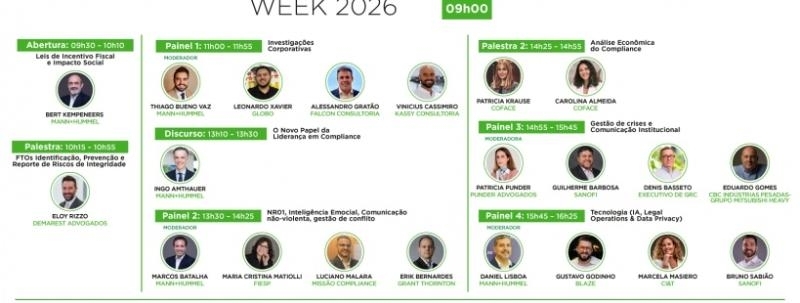 Evento: MANN+HUMMEL COMPLIANCE WEEK 2026