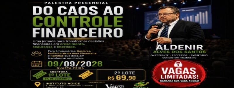 PALESTRA: DO CAOS AO CONTROLE FINANCEIRO