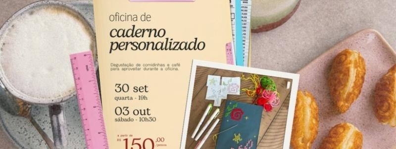 Evento: Art and Coffee - personalização de caderno