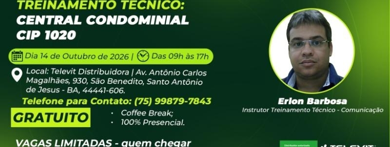 Evento: SAJ - Treinamento CENTRAL CONDOMINIAL CIP 1020