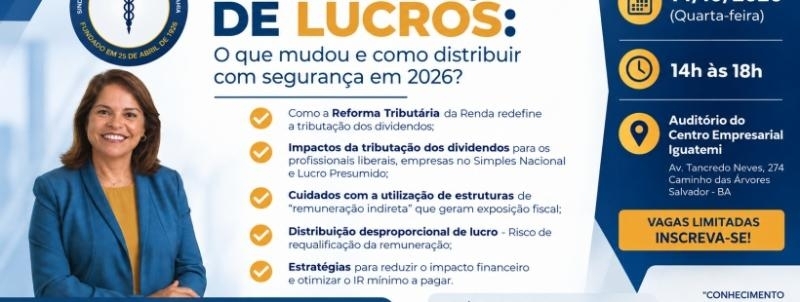 Evento: DISTRIBUIÇÃO DE LUCROS: O que mudou e como distribuir com segurança em 2026?