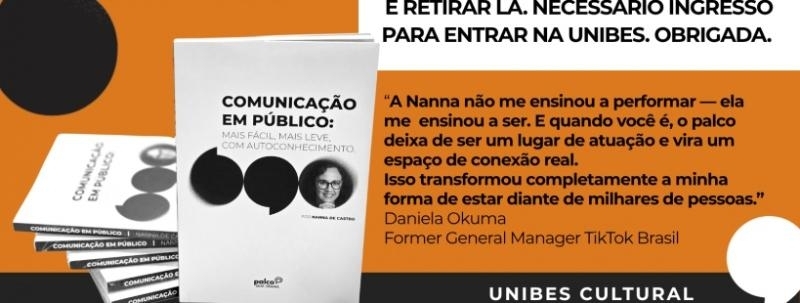 Evento: Lançamento do Livro Comunicação em Público. Novas Inscrições no site da Unibes.