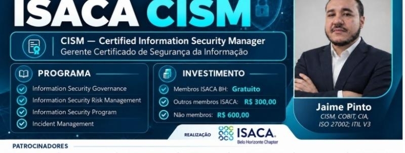 Evento: Treinamento Online ISACA CISM 2026