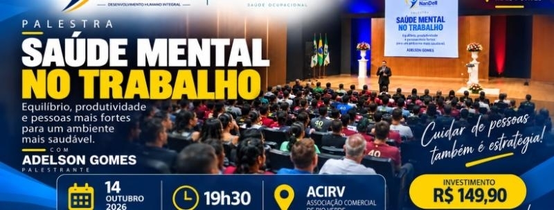 Evento: PALESTRA: SAÚDE MENTAL NO TRABALHO