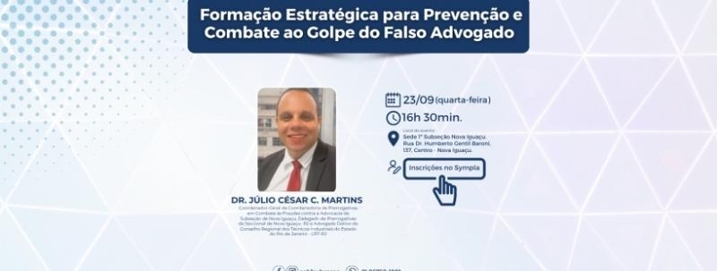 Evento: Palestra | Formação Estratégica para Prevenção e Combate ao Golpe do Falso Advogado - 23/09