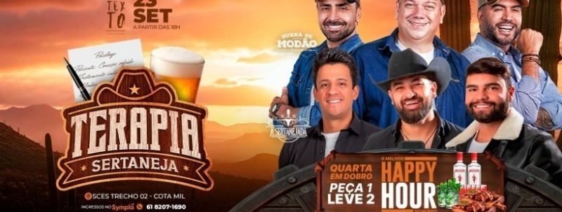 Terapia Sertaneja + Cardápio em Dobro na Varanda do Contexto | 23.09