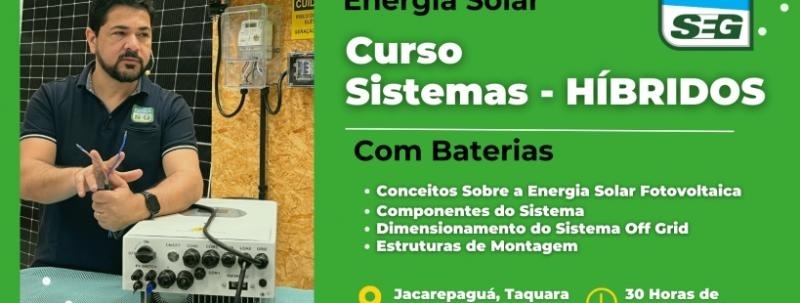 Evento: CURSO DE ENERGIA SOLAR - SISTEMA HÍBRIDOS (Outubro)