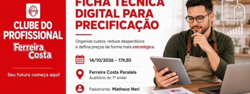 Evento: Ficha Técnica Digital Para Precificação