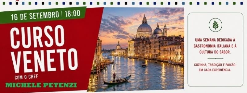 CURSO DOS CLASSICOS VENETO: TIRAMISÙ E BACALHAU COM O CHEF MICHELE PETENZI