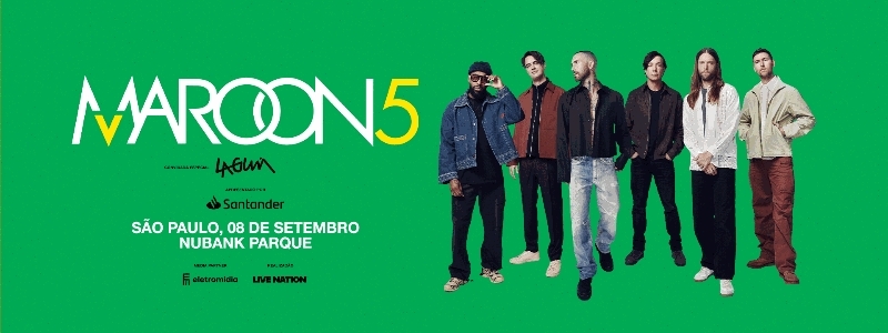 Divulgação do show do Maroon 5 em São Paulo