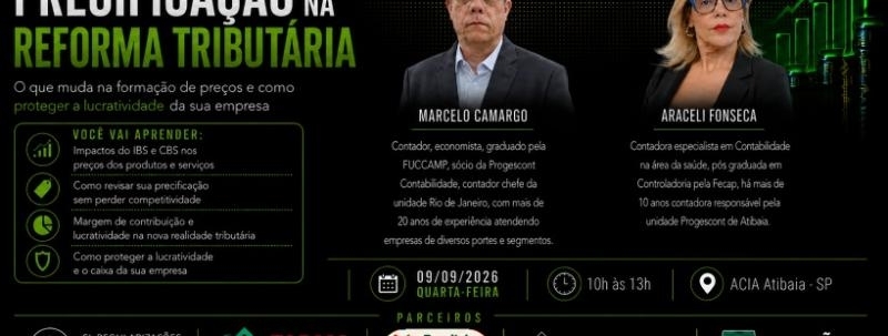 PRECIFICAÇÃO NA REFORMA TRIBUTÁRIA - ATIBAIA