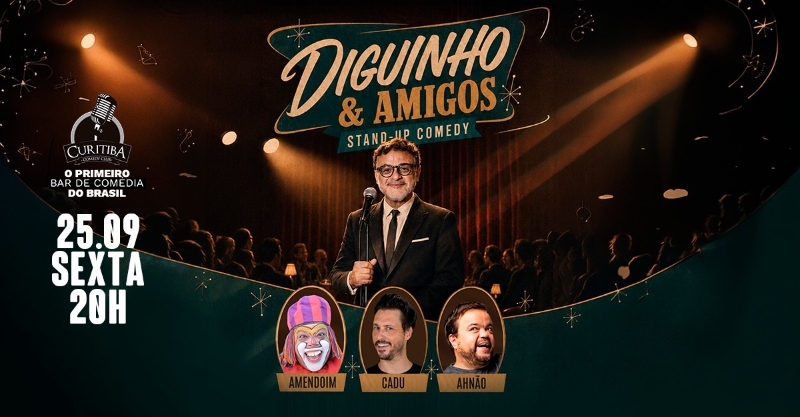 DIGUINHO CORUJA E AMIGOS (PALHAÇO AMENDOIM , CADU SCHEFFER E CLAUDINHO CASTRO) - STAND UP COMEDY