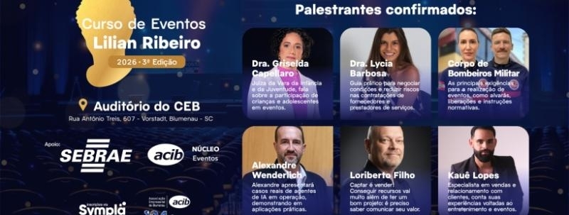 Curso de Organização de Eventos Lilian Ribeiro - 3ª edição