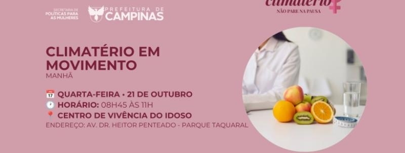 SEMANA DO CLIMATÉRIO: Climatério em Movimento
