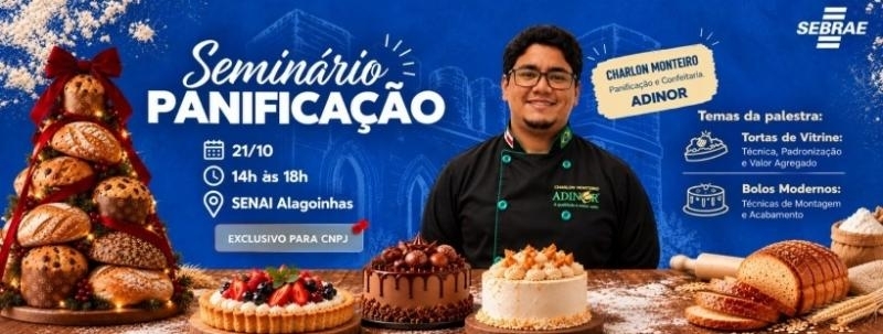 Seminário de Panificação em Alagoinhas: Tortas de Vitrine e Bolos Modernos