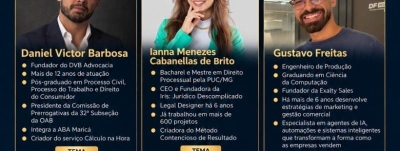 Evento: LABORATÓRIO DE ADVOCACIA COM IA - **Da Gestão à Prática Jurídica**