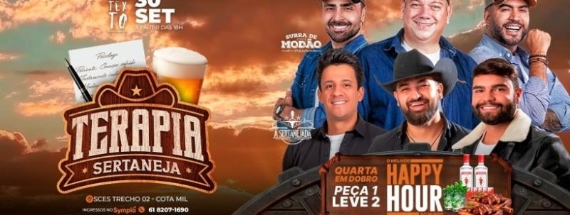 Evento: Terapia Sertaneja + Cardápio em Dobro na Varanda do Contexto | 30.09