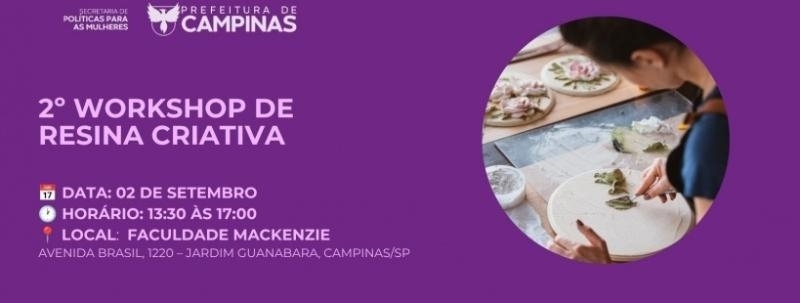 2º WORKSHOP DE RESINA CRIATIVA
