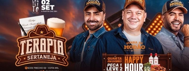 Terapia Sertaneja + Cardápio em Dobro na Varanda do Contexto | 02.09