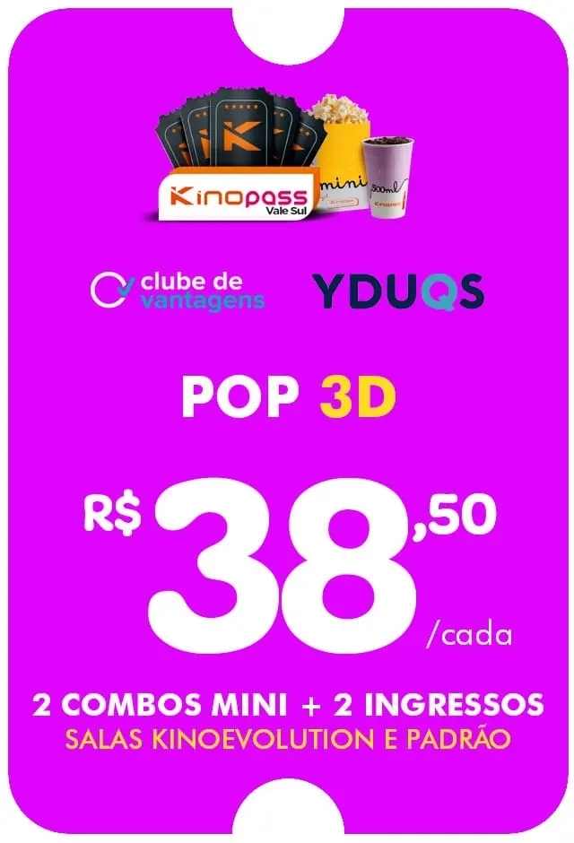 Filme: Vale Sul - Clube de Vantagem – POP 3D - 31/12/2026