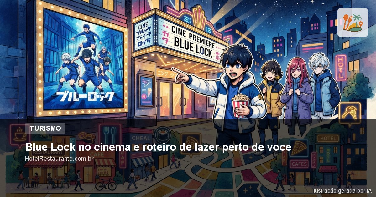Blue Lock no cinema e roteiro de lazer perto de voce