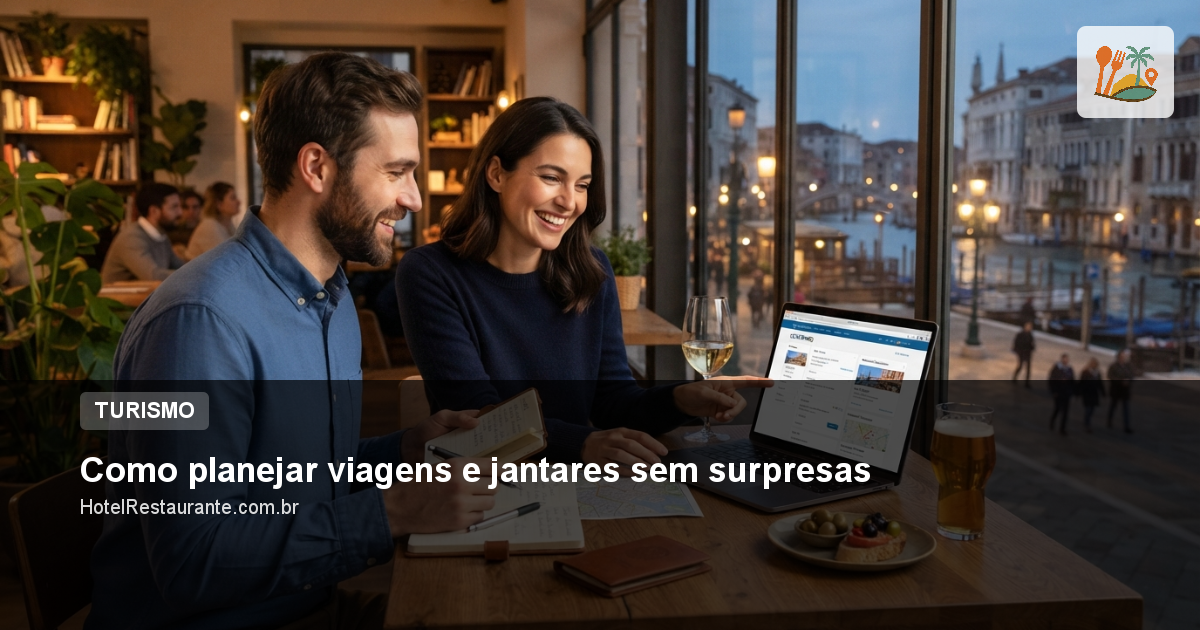 Como planejar viagens e jantares sem surpresas