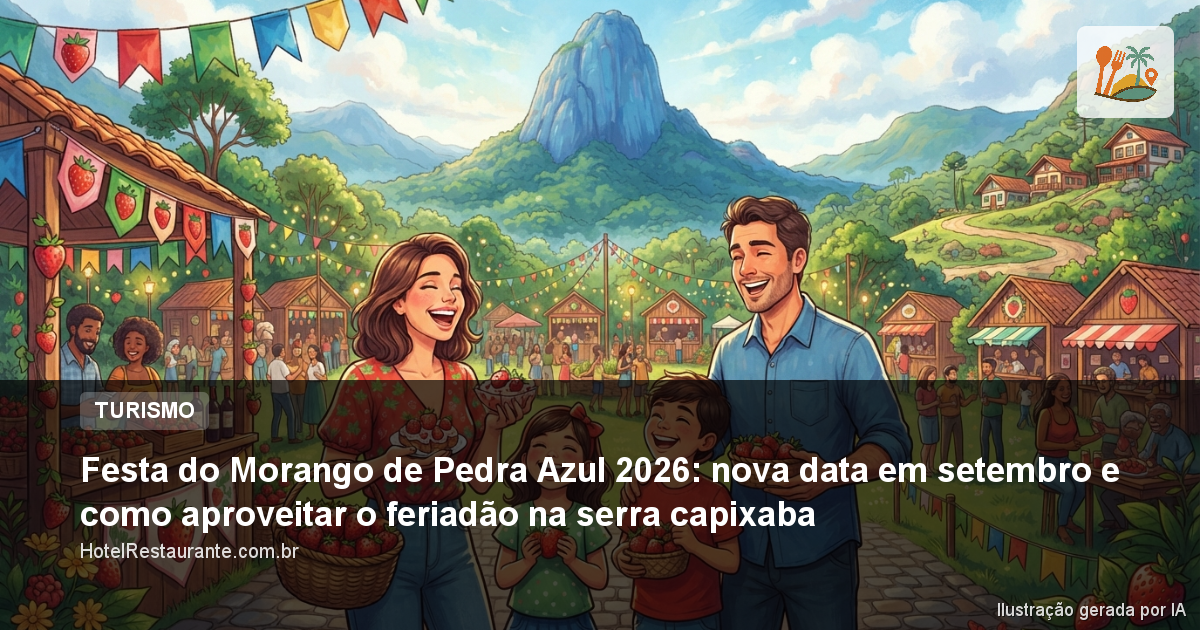Festa do Morango de Pedra Azul 2026: nova data em setembro e como aproveitar o feriadão na serra capixaba