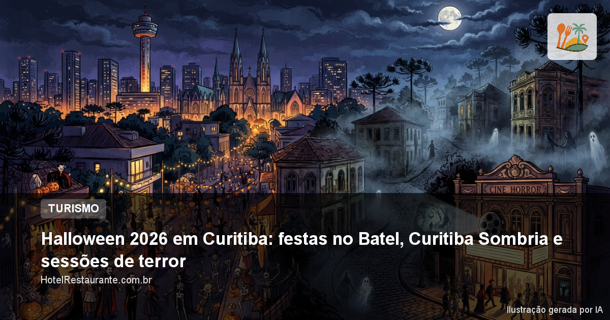 Halloween 2026 em Curitiba: festas no Batel, Curitiba Sombria e sessões de terror