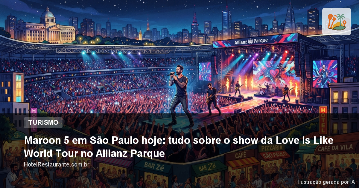 Maroon 5 em São Paulo hoje: tudo sobre o show da Love Is Like World Tour no Allianz Parque